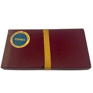 Vintage 1953 Scrabble Crossword Board Game Selchow & Righter Complete *ALL TILES